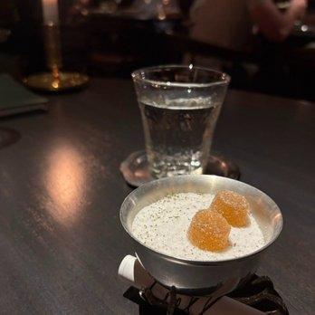 Lielle - Final palate cleanser -- citrus gelée and herbal foam. A quiet, elegant ending that lingers just long enough. - American Near Me - Los Angeles, California