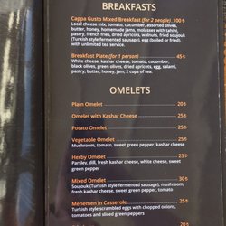 Cappa Gusto - Menu