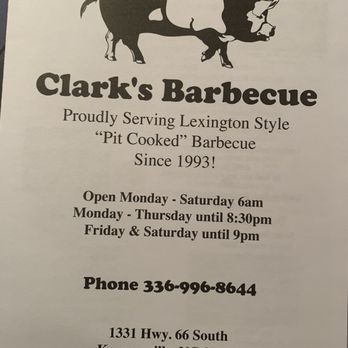 Clark's Barbecue - Barbeque Near Me - Kernersville, North Carolina