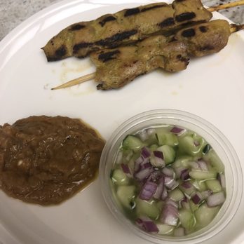 Basil Canteen - Satay Gai (grilled chicken with peanut sauce and cucumber relish) - Thai Near Me - San Francisco, California