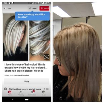 R Salon - Left the picture of what I wanted and right is what I got. - Hair Salons Near Me - Phoenix, Arizona R Salon - Left the picture of what I wanted and right is what I got. - Hair Salons Near Me - Phoenix, Arizona
