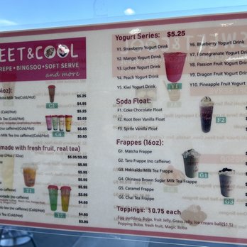 Sweet and Cool - Menu - Desserts Near Me - South Jordan, Utah Sweet and Cool - Menu - Desserts Near Me - South Jordan, Utah