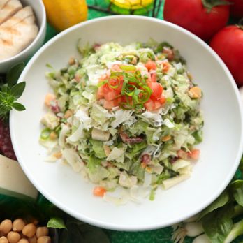 Cucina Veloce - The Famous Cucina Italian Chopped salad - Chicken, Salami, Iceberg, fresh Basil, Mozzarella, Provolone & our own Red Wine Vinaigrette - Food Trucks Near Me Cucina Veloce - The Famous Cucina Italian Chopped salad - Chicken, Salami, Iceberg, fresh Basil, Mozzarella, Provolone & our own Red Wine Vinaigrette - Food Trucks Near Me