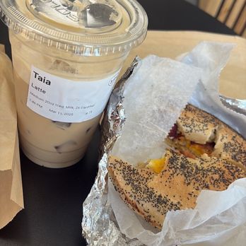 SDK’s Cafe and Coffee - Bagel Breakfast Sandwich Bagel Breakfast Sandwich Latte - Coffee & Tea Near Me - McDonough, Georgia