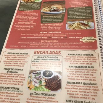 Casa Carrion - a menu for a mexican restaurant - Mexican Near Me - Lyman, South Carolina