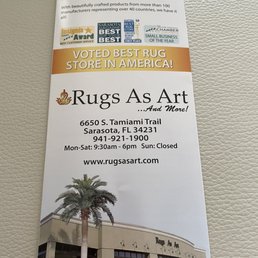 Exterior outside entrance of Rugs As Art - Sarasota, Florida Exterior outside entrance of Rugs As Art - Sarasota, Florida