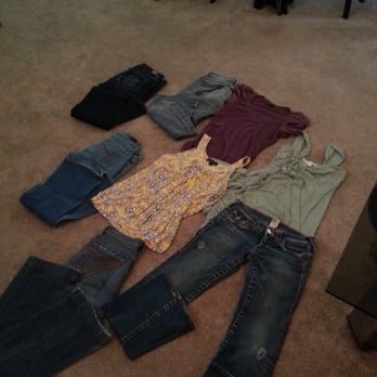 Uptown Cheapskate - This is what they decided "no thank you" on...be careful what you try and sell here. The striped purple blouse was never worn. - Used, Vintage & Consignment Near Me - Lake Forest, California Uptown Cheapskate - This is what they decided "no thank you" on...be careful what you try and sell here. The striped purple blouse was never worn. - Used, Vintage & Consignment Near Me - Lake Forest, California