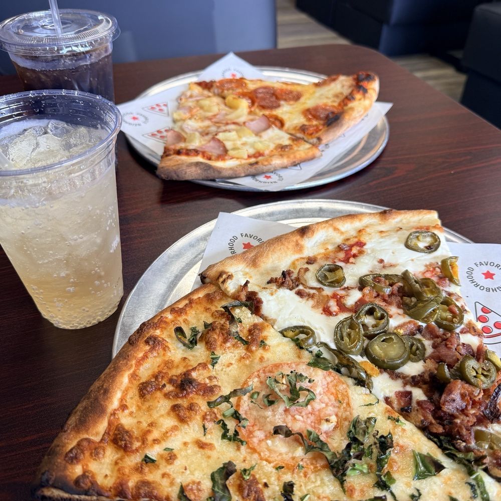 Times Square Pizza & Bagels - Pepperoni, Hawaiian, Spicy and Margarita slices. - Pizza Near Me - Temecula, California Times Square Pizza & Bagels - Pepperoni, Hawaiian, Spicy and Margarita slices. - Pizza Near Me - Temecula, California