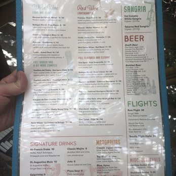 Taberna del Caballo - Drink menu - Bars Near Me - St Augustine, Florida