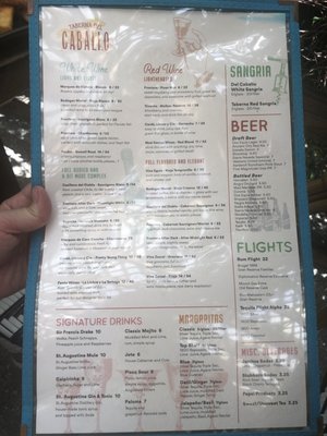 Menu photo 1 Taberna del Caballo St Augustine, FL