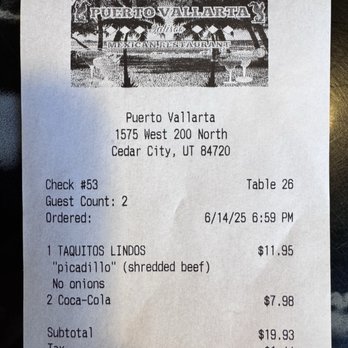 Puerto Vallarta Jalisco - I was charged $8 for just one soda, which felt excessive and almost as much as the meal itself. - Mexican Near Me - Cedar City, Utah Puerto Vallarta Jalisco - I was charged $8 for just one soda, which felt excessive and almost as much as the meal itself. - Mexican Near Me - Cedar City, Utah