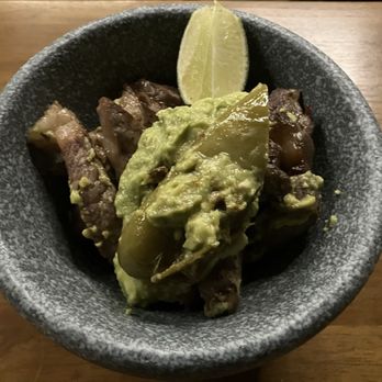 Casa Madre - Tsaaj Wakax; a fried ribeye with chile serrano and guacamole, super hot! - Mexican Near Me - Cancún, ROO