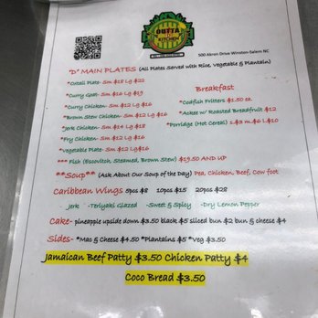 Outta D Kitchen - a menu for a restaurant - Chicken Shop Near Me - Winston-Salem, North Carolina