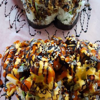 Sushi Roller - Top: Spider Roll Bottom: Green Chile Roll - Sushi Bars Near Me - Albuquerque, New Mexico