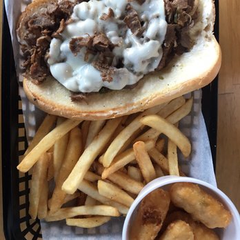 CYOC - Philly cheese steak deluxe with CYOC fries and CYOC seasoning with a side of Mac n cheese bites - Cheesesteaks Near Me - Waukegan, Illinois CYOC - Philly cheese steak deluxe with CYOC fries and CYOC seasoning with a side of Mac n cheese bites - Cheesesteaks Near Me - Waukegan, Illinois