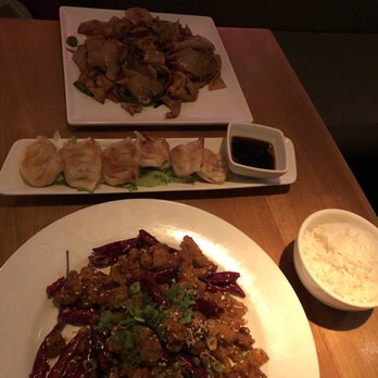 Spice 28 - Drunken Chow Fun Noodles and Dry Pepper Style and Pork Pot Stickers - Szechuan Near Me - Philadelphia, Pennsylvania