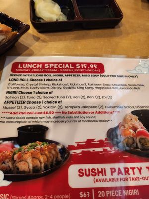 Menu photo 1 Sushi One Reno, NV Menu photo 1 Sushi One Reno, NV