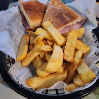 Press Box Sports - Cuban Sandwich and fries - Sports Bars Near Me - Tampa, Florida Press Box Sports - Cuban Sandwich and fries - Sports Bars Near Me - Tampa, Florida