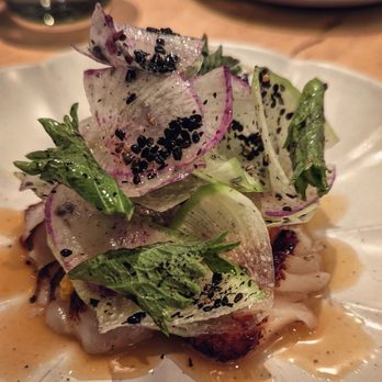 Kumiko - Scallop Salad // Hokkaido Diver Scallops seared in brown butter, California citrus, daikon, ponzu, sesame - Japanese Near Me - Chicago, Illinois Kumiko - Scallop Salad // Hokkaido Diver Scallops seared in brown butter, California citrus, daikon, ponzu, sesame - Japanese Near Me - Chicago, Illinois