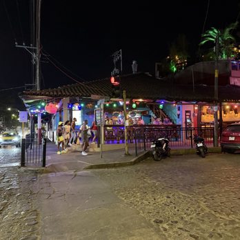 Mr. Flamingo - Photo 4: Night view from across the street - Gay Bars Near Me - Puerto Vallarta, JAL