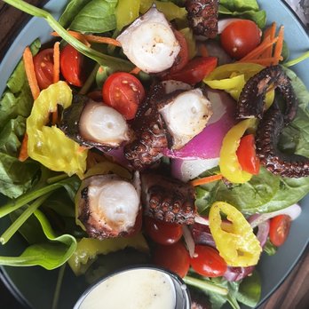 The Boathouse - Octopus Salad - New American Near Me - South Hadley, Massachusetts The Boathouse - Octopus Salad - New American Near Me - South Hadley, Massachusetts