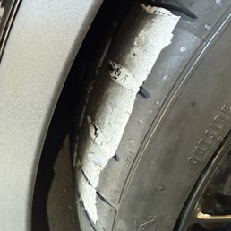 Left stickers on brand new tires Left stickers on brand new tires