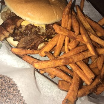 Bob's Restaurant - Bacon Cheeseburger and sweet potato fries - American Near Me - Midland, North Carolina Bob's Restaurant - Bacon Cheeseburger and sweet potato fries - American Near Me - Midland, North Carolina