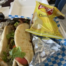 Lamb gyro with free chips Lamb gyro with free chips