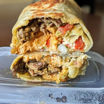 Mal Pan - Surf & Turf Burrito | Instagram: @telephonesmoothie - Mexican Near Me - Charlotte, North Carolina