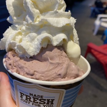Abbott's Frozen Custard - black raspberry with whipped cream - Ice Cream & Frozen Yogurt Near Me - Needham, Massachusetts