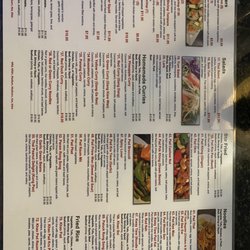 Dinner menu