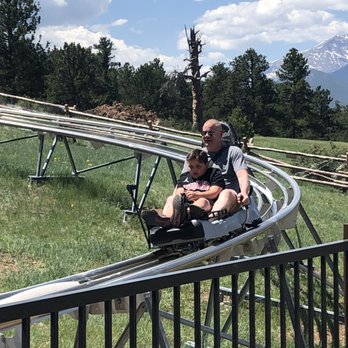 Mustang Mountain Coaster - Can fit two riders if needed. Smaller one in the front. - Amusement Parks Near Me - Estes Park, Colorado Mustang Mountain Coaster - Can fit two riders if needed. Smaller one in the front. - Amusement Parks Near Me - Estes Park, Colorado