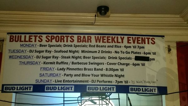 Menu photo 2 Bullet's Sports Bar New Orleans, LA