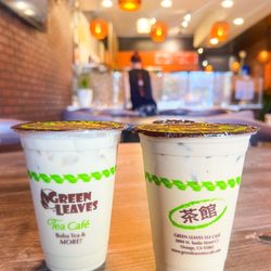 Green Leaves Tea Café - Jasmine Milk Tea & Signature Milk Tea