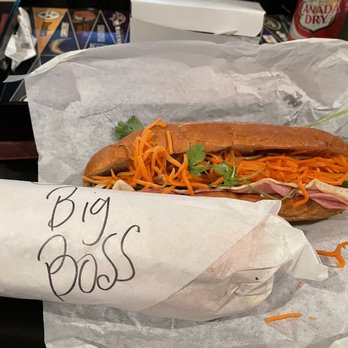 Sandwich House - Chicken banh mi. Friendly owner who took my order wrote "big boss" cause I was ordering for everyone. - Sandwiches Near Me - Cypress, California