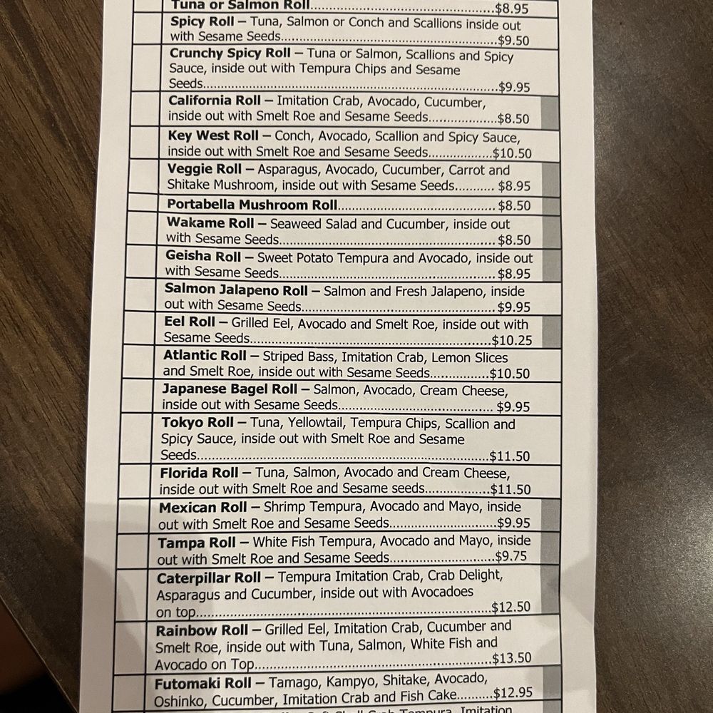 Samurai Blue - Sushi menu - Sushi Bars Near Me - Tampa, Florida Samurai Blue - Sushi menu - Sushi Bars Near Me - Tampa, Florida