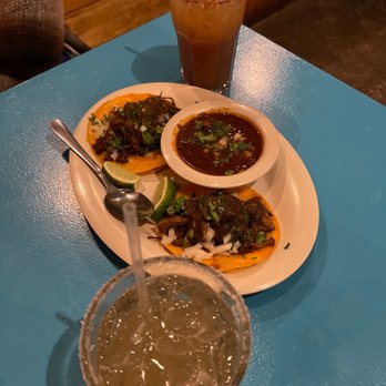 Chela & Garnacha - Birria Consomé with Birria Taco with Margarita Tamarindo and Margarita Clasica - Mexican Near Me - Astoria, New York Chela & Garnacha - Birria Consomé with Birria Taco with Margarita Tamarindo and Margarita Clasica - Mexican Near Me - Astoria, New York
