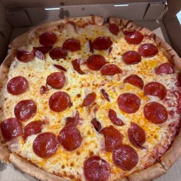 a pepperoni pizza