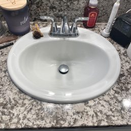 Sink basin installed by Art