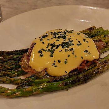 Third Coast Provisions - Roasted asparagus with poached egg, hollandaise and Jamon Iberico - New American Near Me - Milwaukee, Wisconsin
