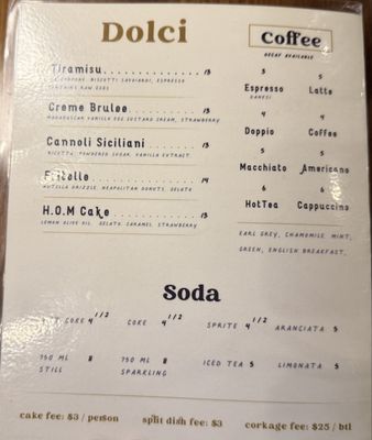 Menu photo 2 H.O.M. Italian Eatery Los Angeles, CA Menu photo 2 H.O.M. Italian Eatery Los Angeles, CA