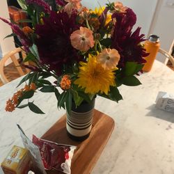 West Village Florist - Flowers are a mess. Colors don't coordinate and they are a terrible arrangement of size and shape.