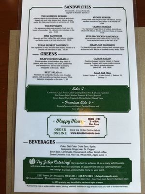 Menu photo 2 Julep Kitchen & Bar Annapolis, MD