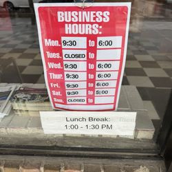 Studio Y - Newer Business Hours as of May 2025