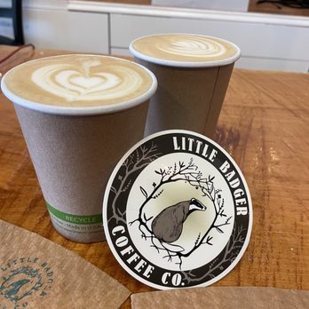 Treehouse Cafe - Two lattes, one vanilla and one lavender vanilla - Coffee & Tea Near Me - Upland, California