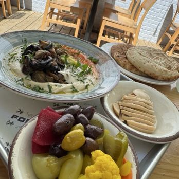 Fortuna - Roasted Eggplant and Hard Boiled Egg Hummus - Middle Eastern Near Me - New York, New York