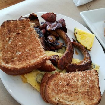 The Sinful Kitchen - Diablo delight...spicy sausage, jalapeño omelette and home fries - Breakfast & Brunch Near Me - Portland, Maine