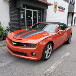 My car after the front facia was replaced and painted!