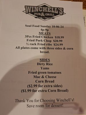 Menu photo 1 Winchell's Pub & Grill North Las Vegas, NV