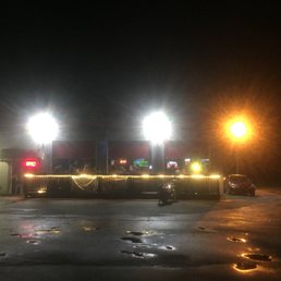 the parking lot at night